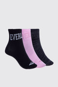 Tripack Ankle Partys Multicolor Everlast