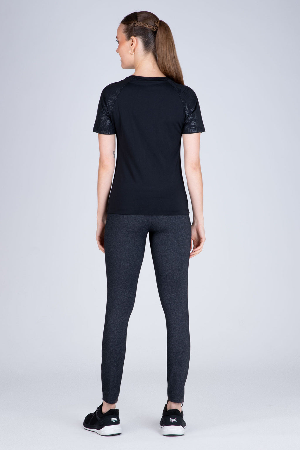 Polera Manga Corta Cross Negro Everlast