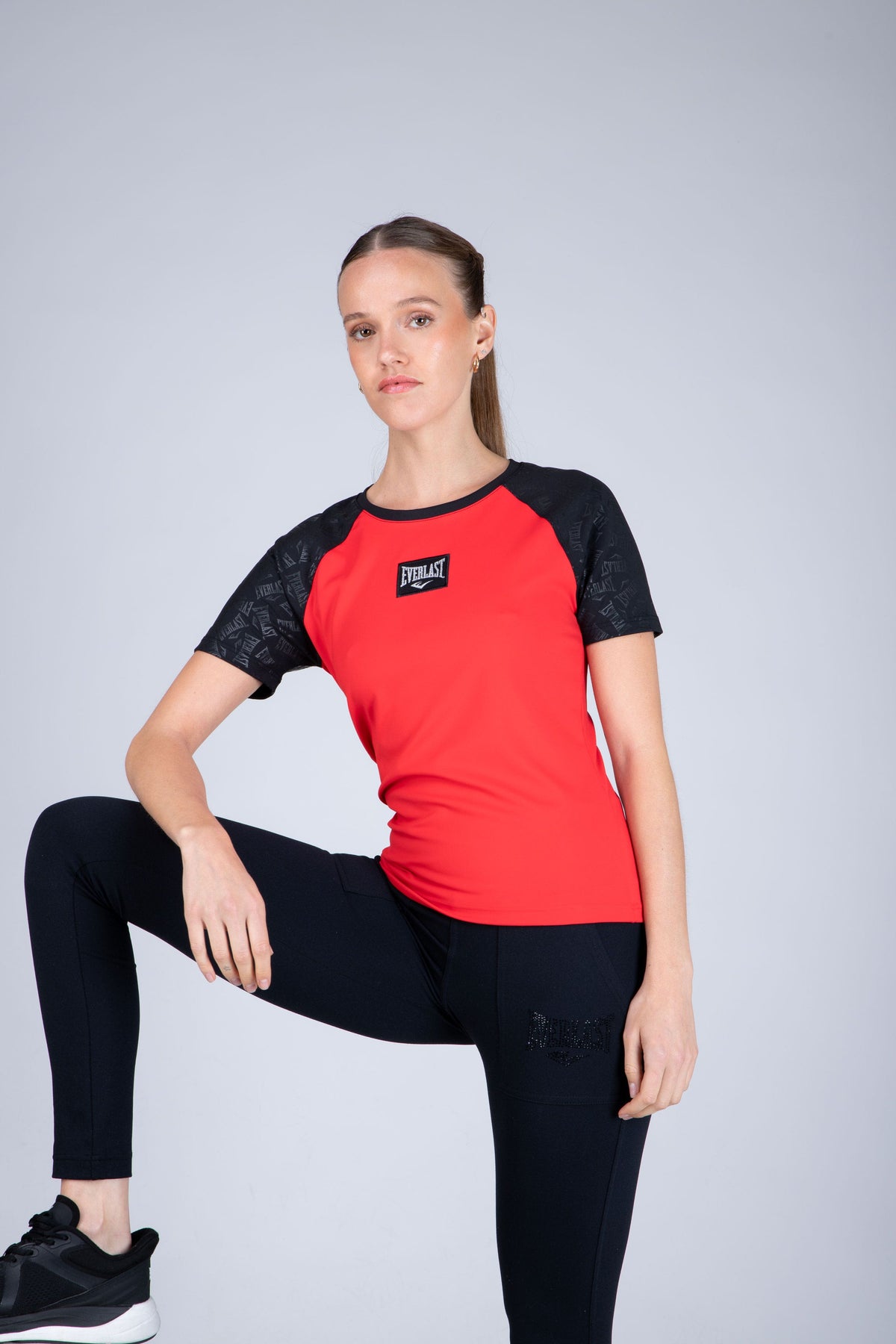 Polera Manga Corta Cross Rojo Everlast