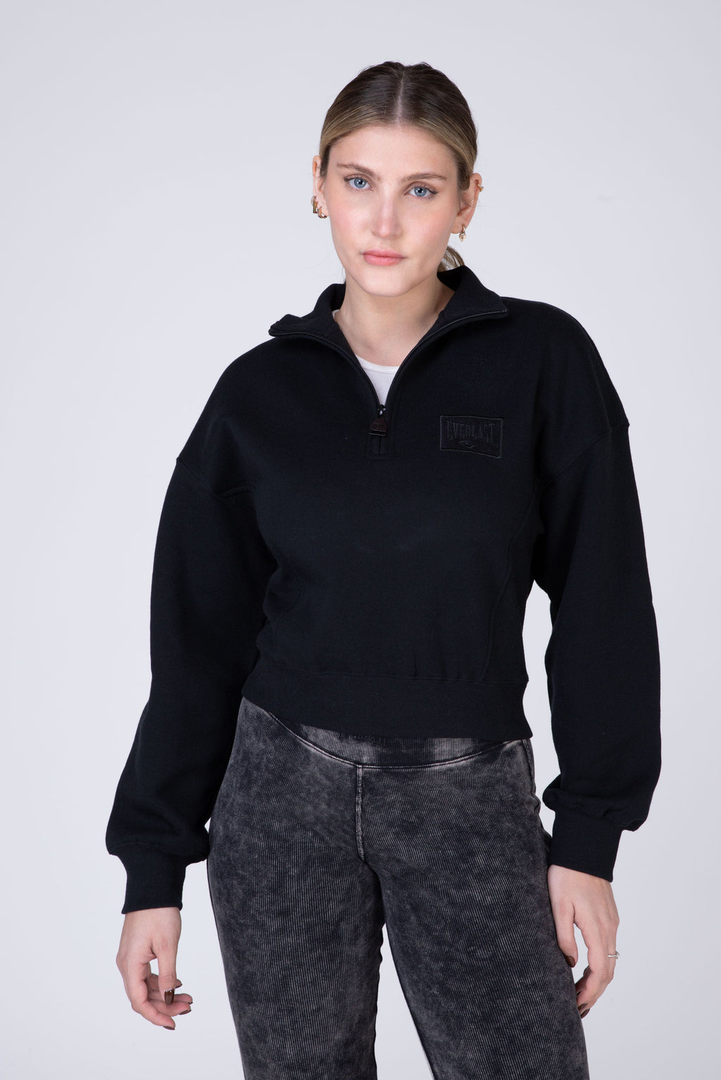 Poleron Half Zip Land Negro Everlast