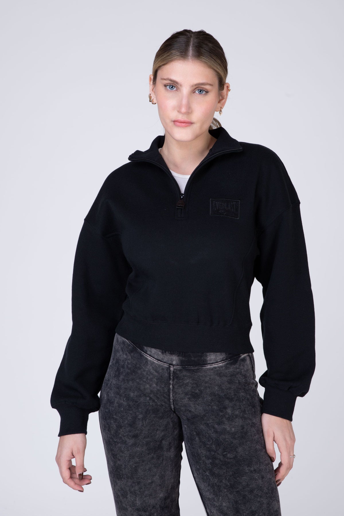 Poleron Half Zip Land Negro Everlast