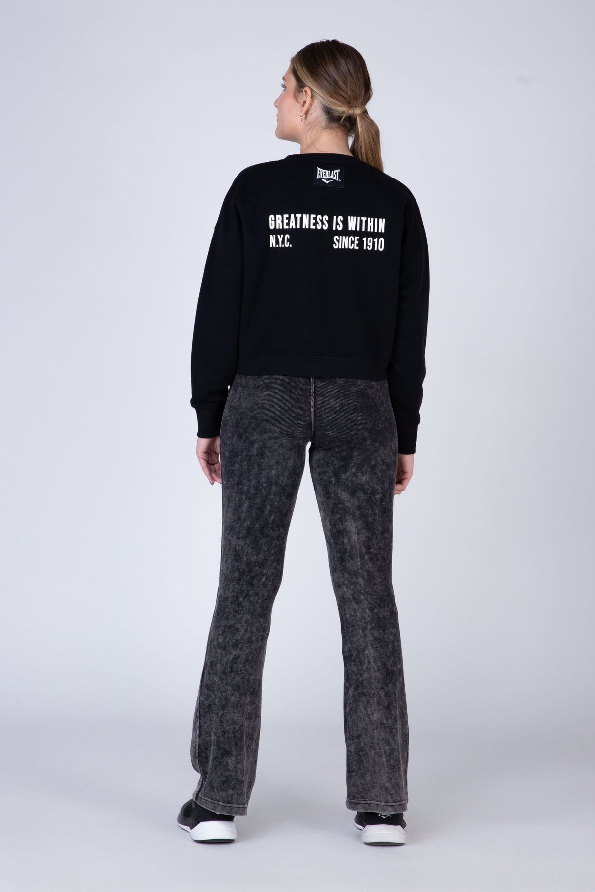 Poleron Crew Neck Greatness Negro Everlast