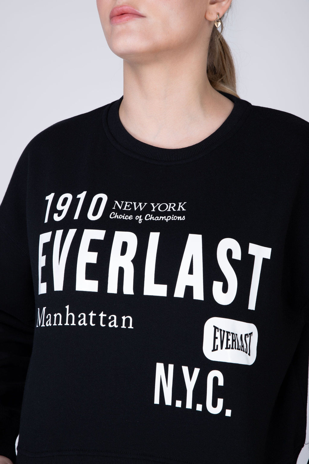 Poleron Crew Neck Greatness Negro Everlast