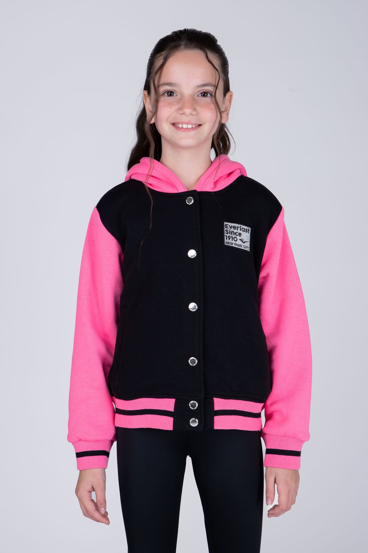 Chaqueta Boom Niña Negro/Rosado Everlast