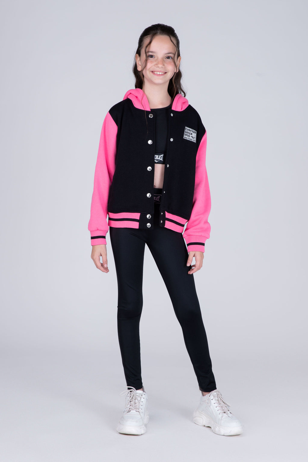 Chaqueta Boom Niña Negro/Rosado Everlast