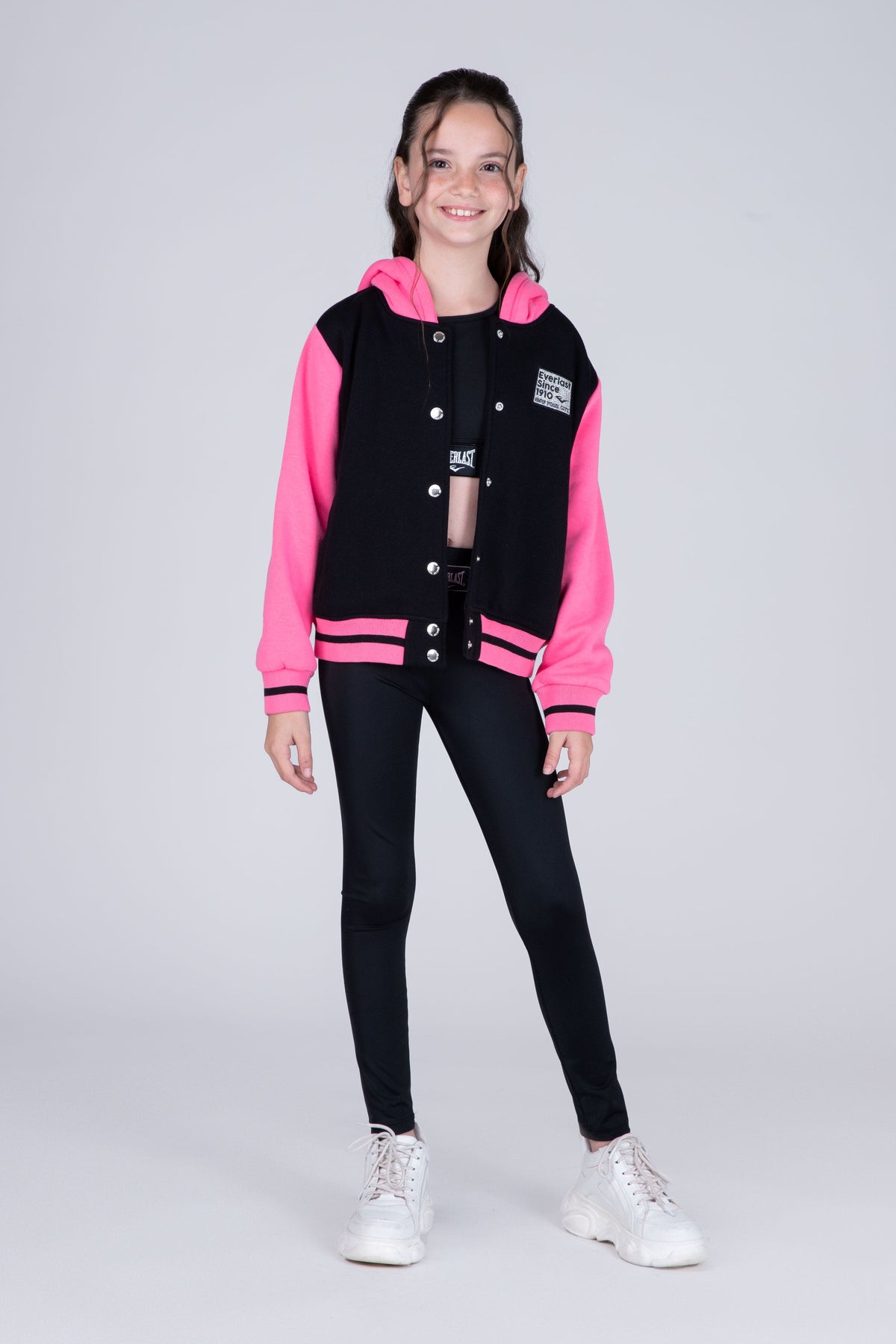 Chaqueta Boom Niña Negro/Rosado Everlast