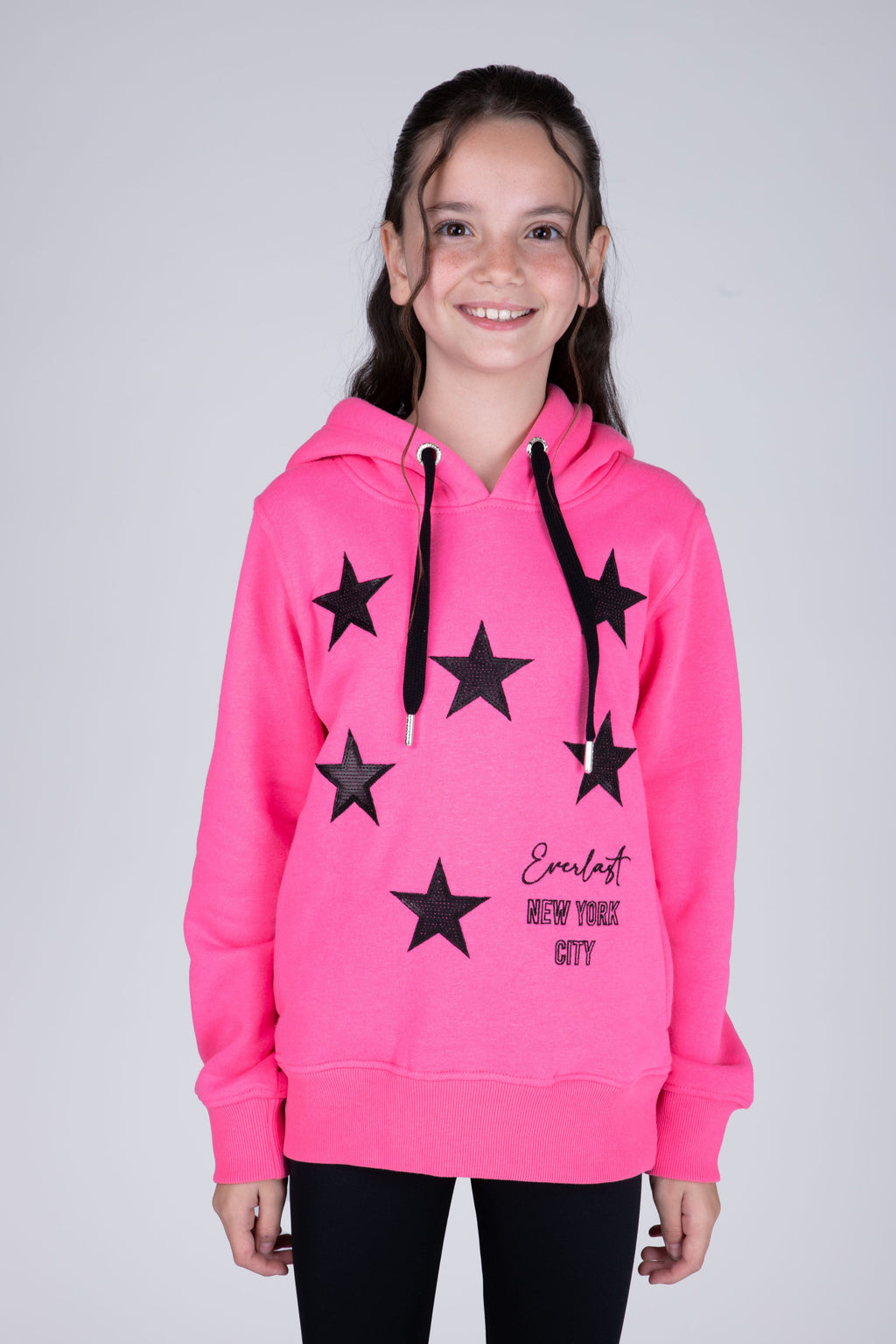 Poleron Star Niña Rosado Fluor Everlast
