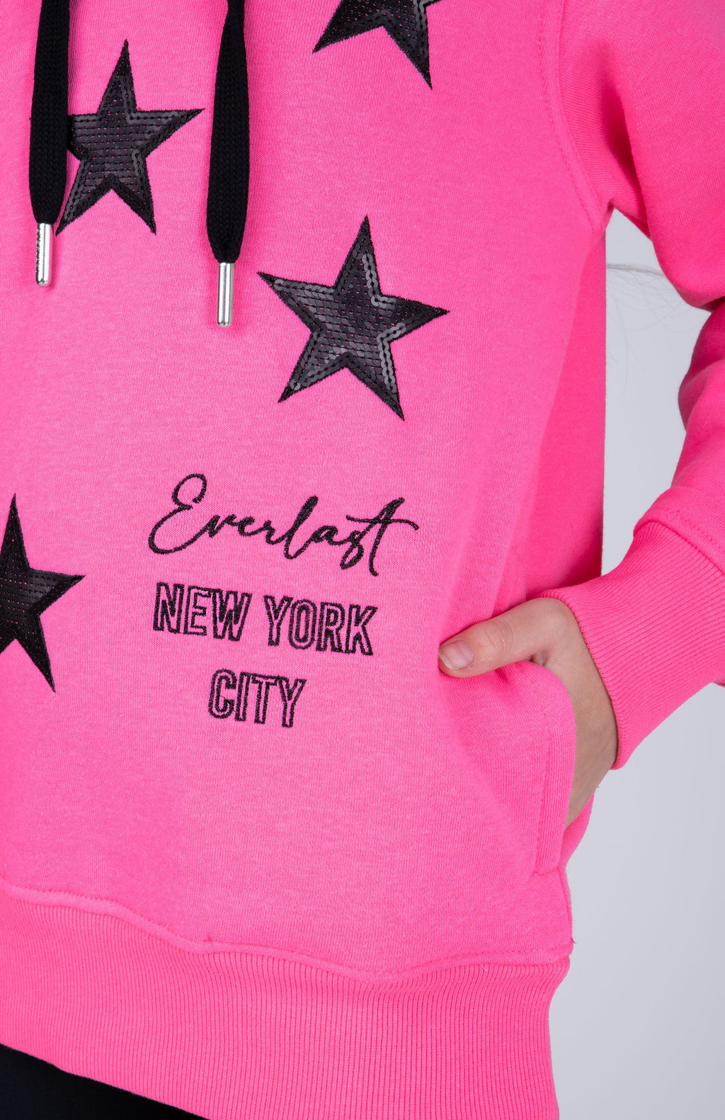Poleron Star Niña Rosado Fluor Everlast