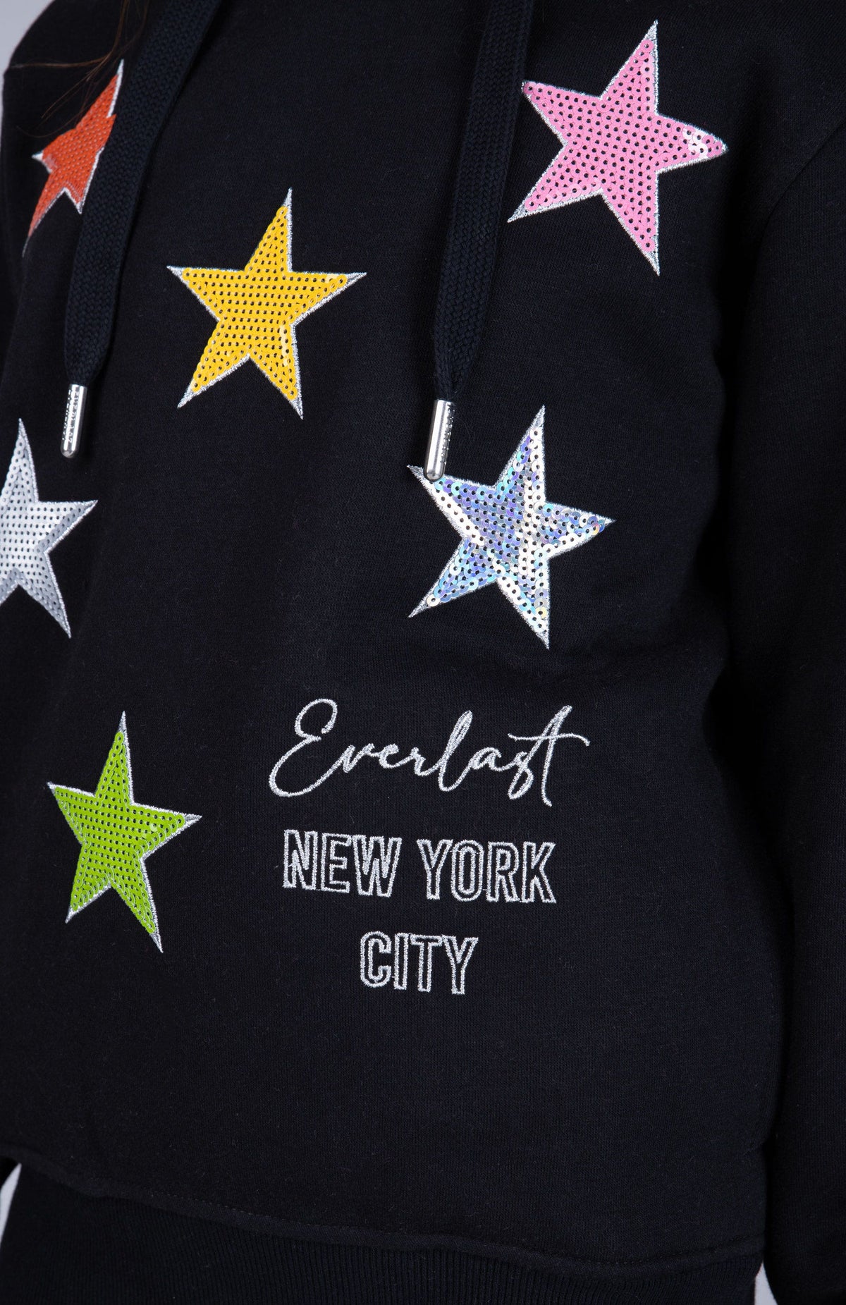 Poleron Star Niña Negro Everlast