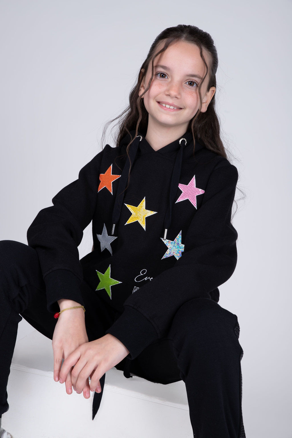 Poleron Star Niña Negro Everlast