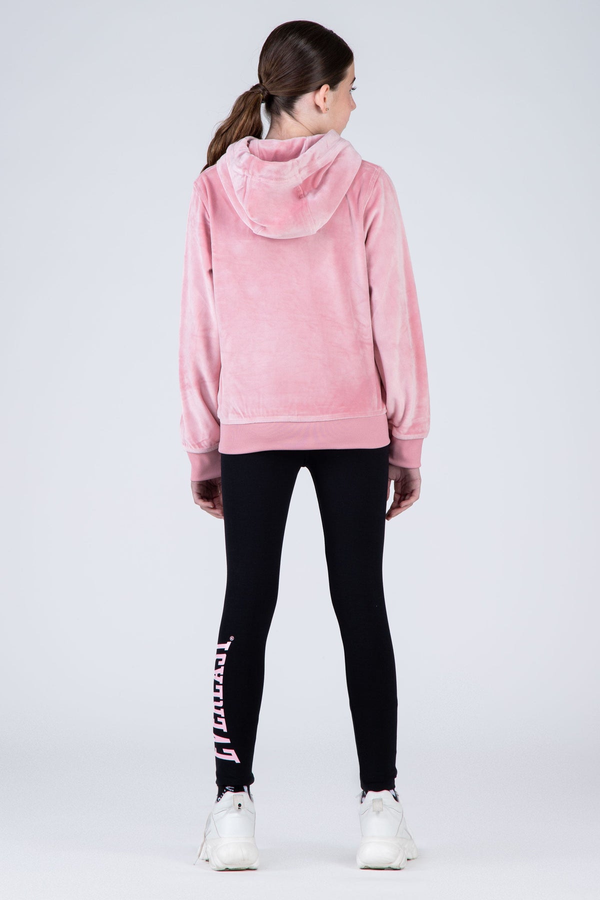 Poleron Hood Niña Rosado Everlast