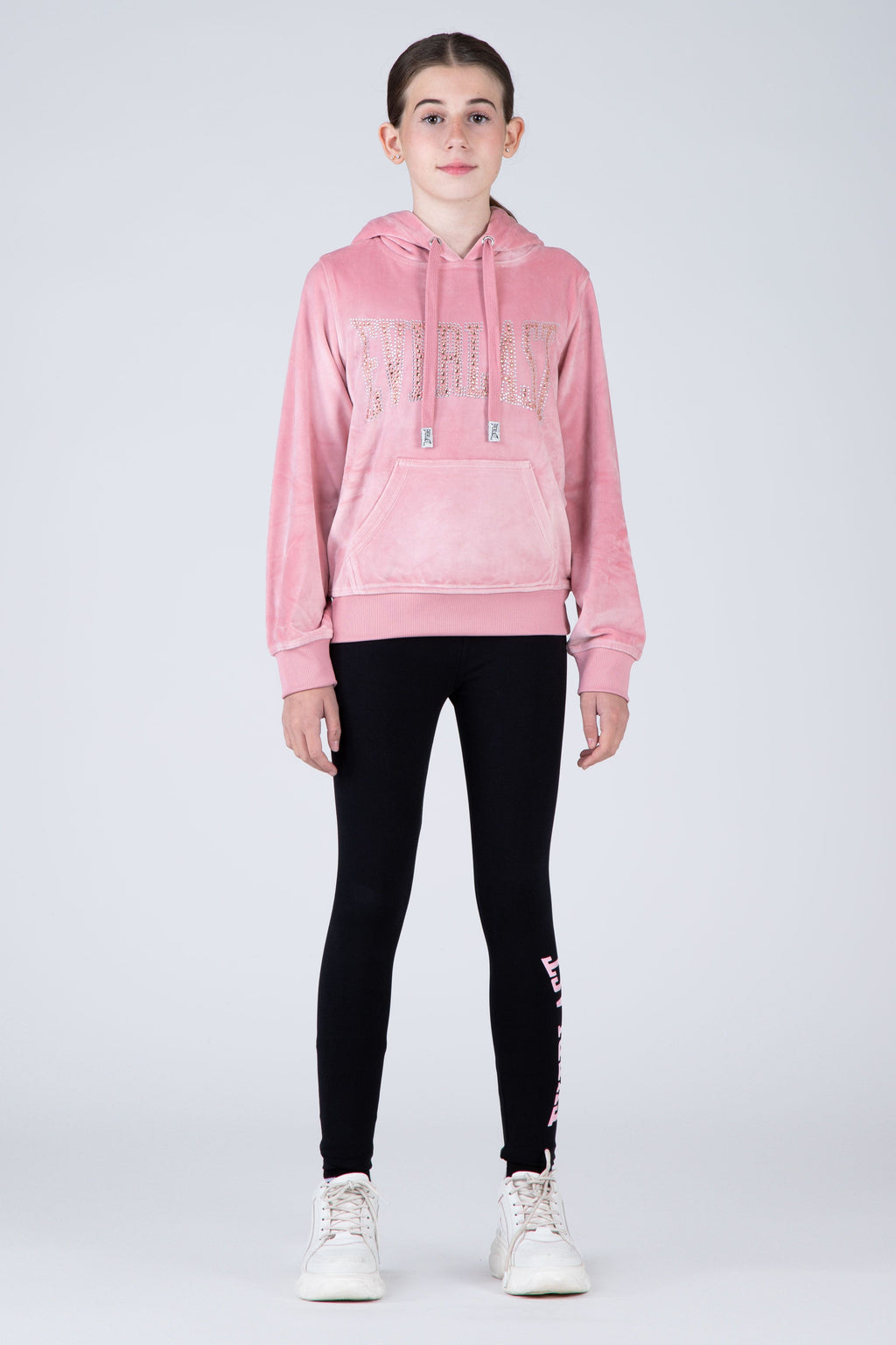 Poleron Hood Niña Rosado Everlast