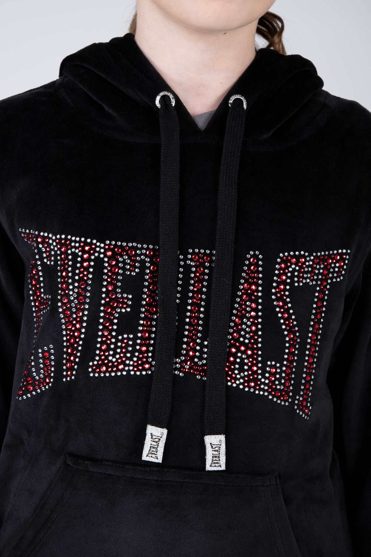 Poleron Hood Niña Negro Everlast