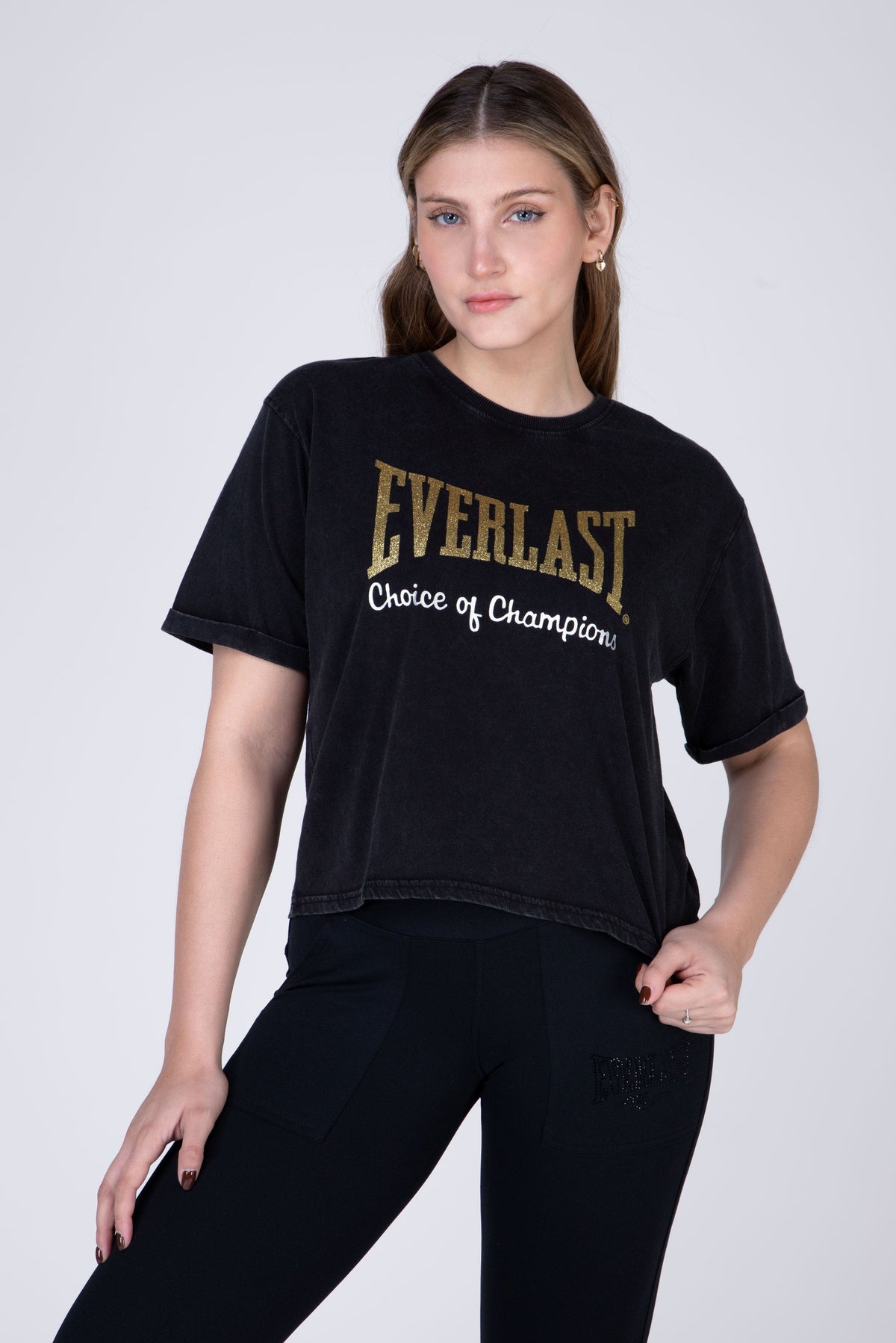 Polera Manga Corta 1910 2.0 Gris Oscuro Everlast