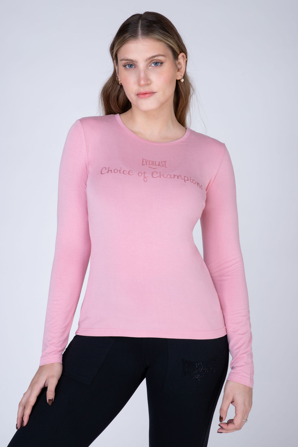 Polera Manga Larga Tenerife Rosado Everlast