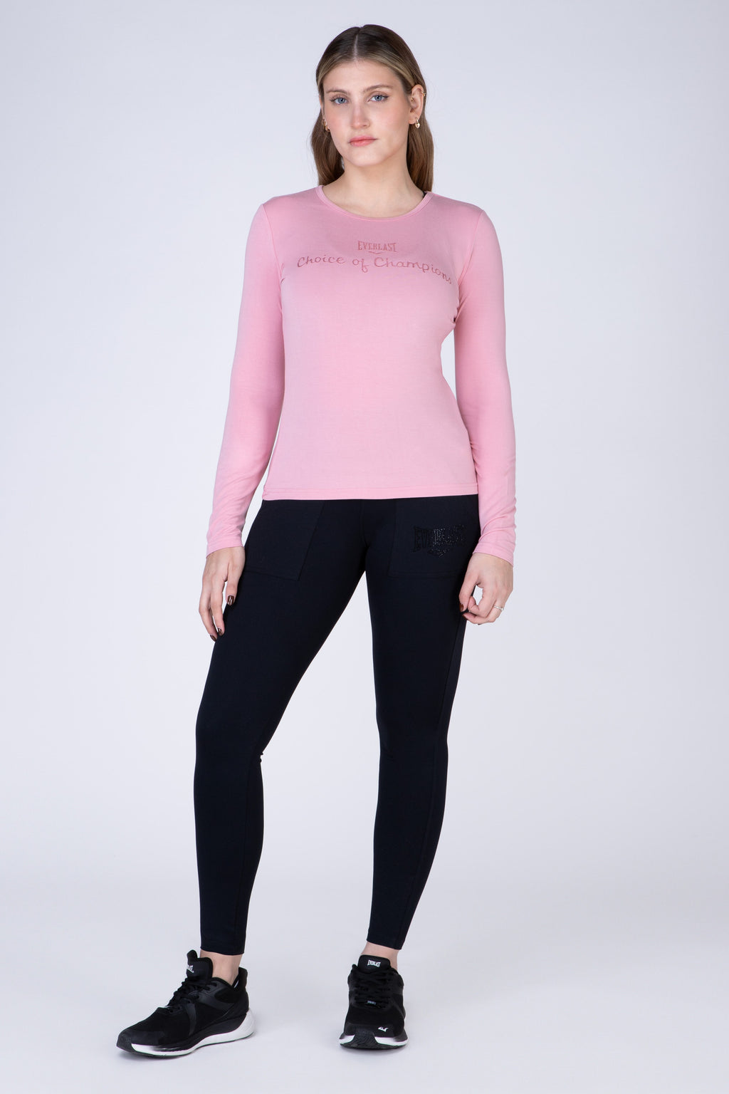 Polera Manga Larga Tenerife Rosado Everlast