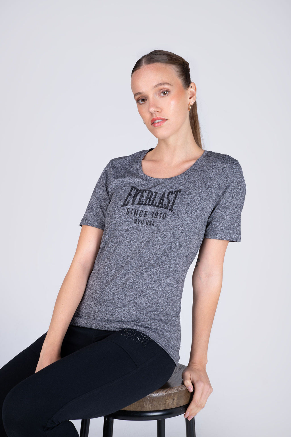 Polera M/C Basic Two Gris Everlast