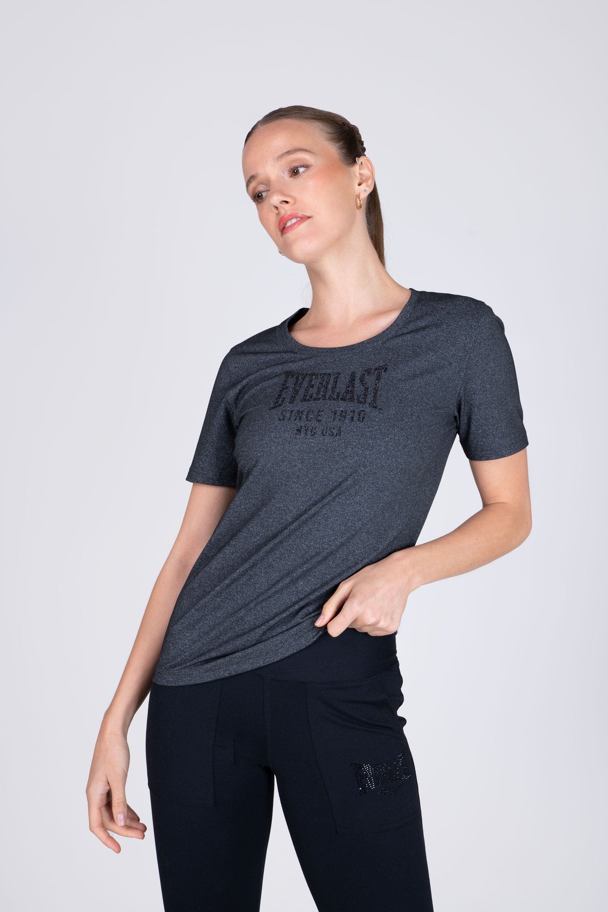 Polera M/C Basic Two Gris Everlast