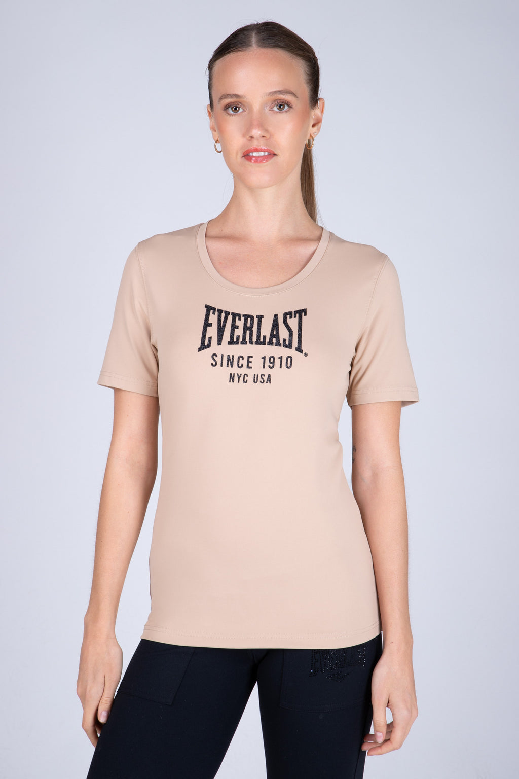 Polera M/C Basic Two Beige Everlast