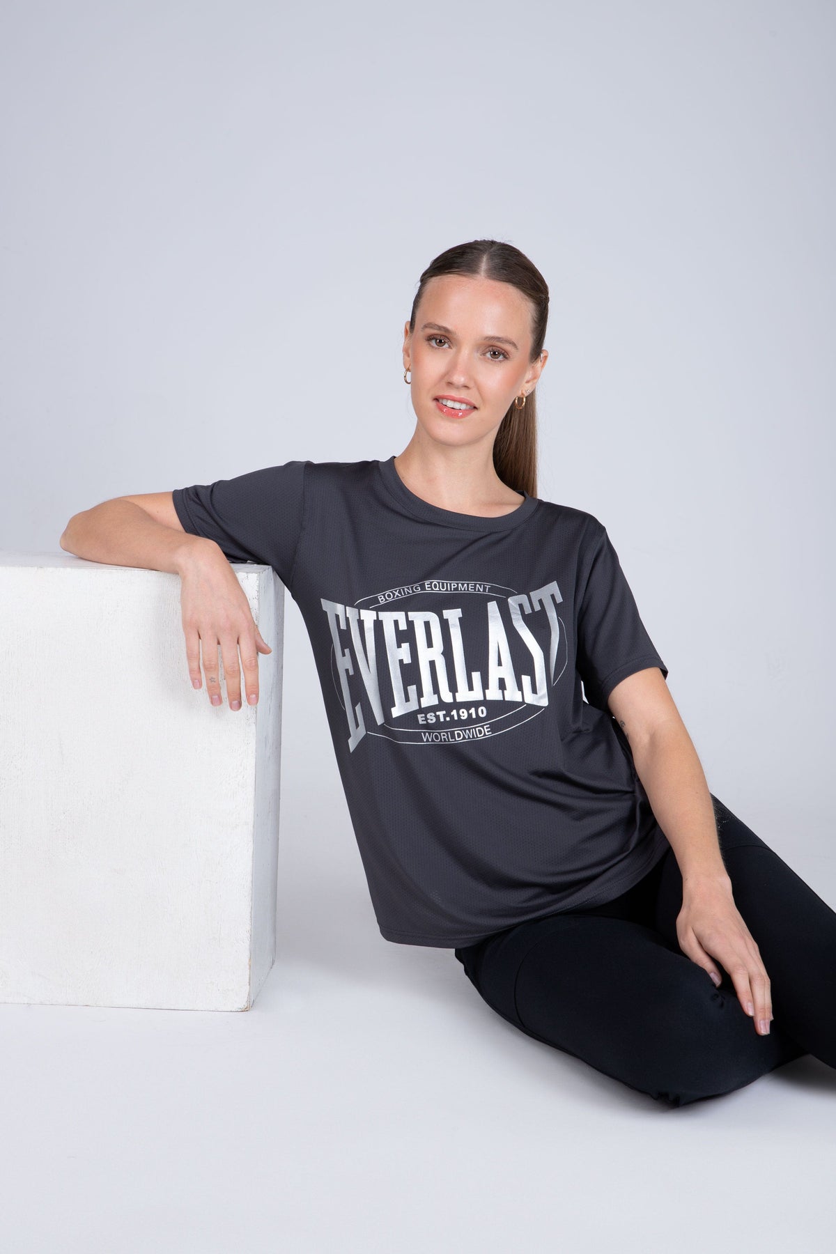 Polera Manga Corta Ice Gris Everlast