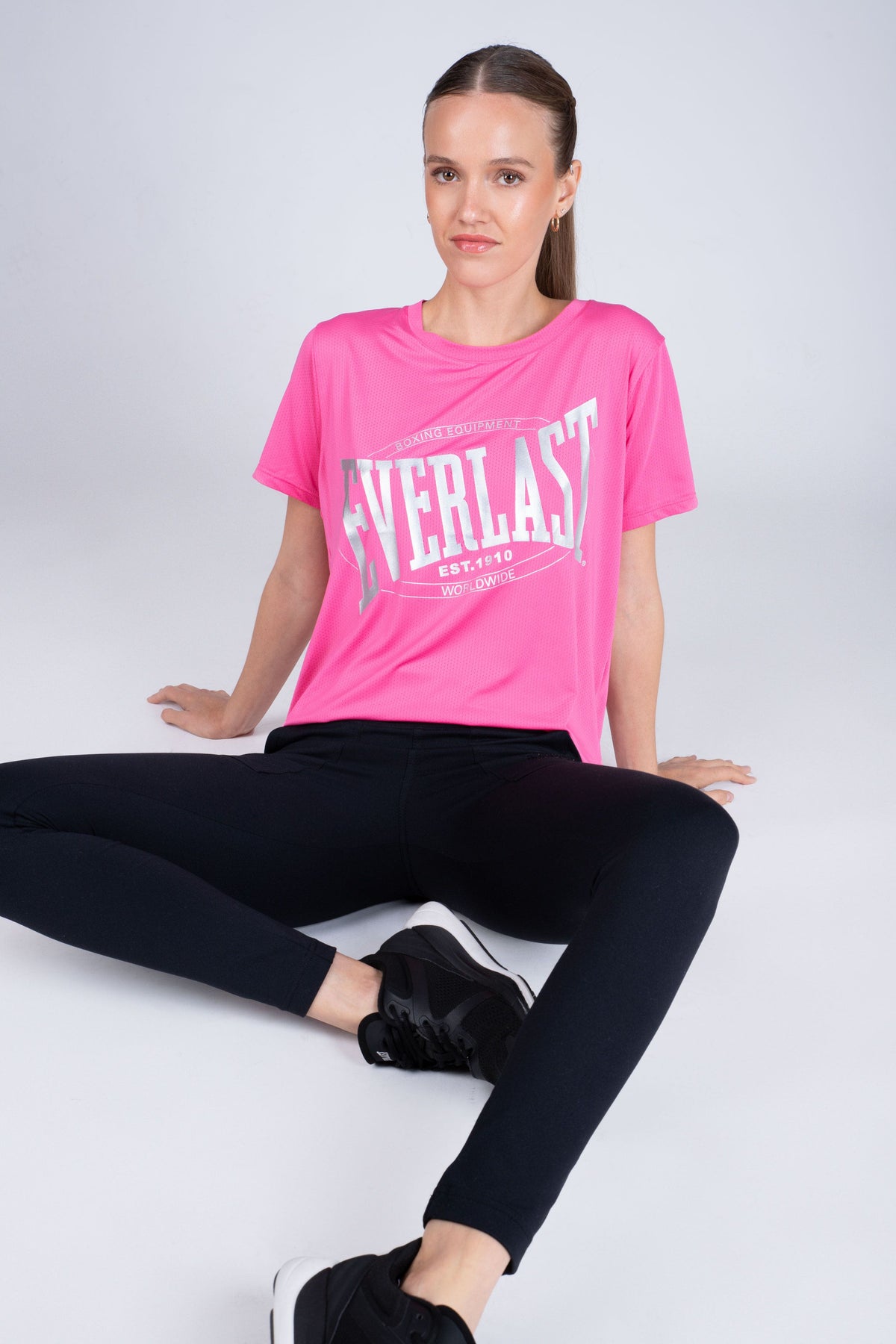 Polera Manga Corta Ice Rosado Everlast