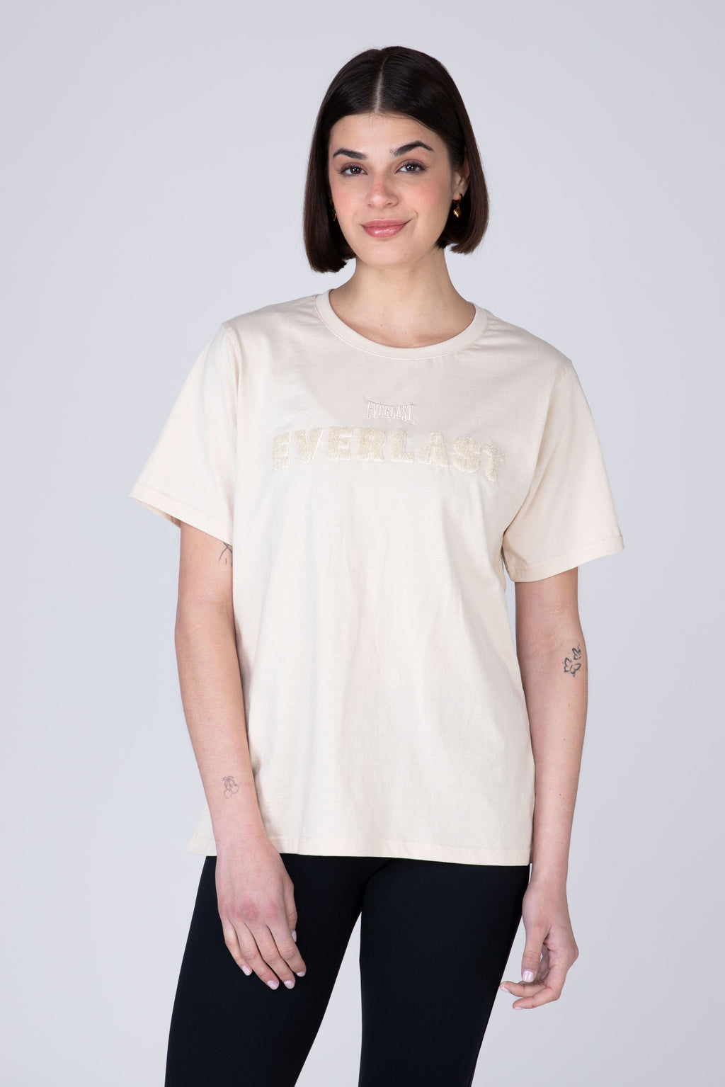 Polera Manga Corta Protect Beige Everlast