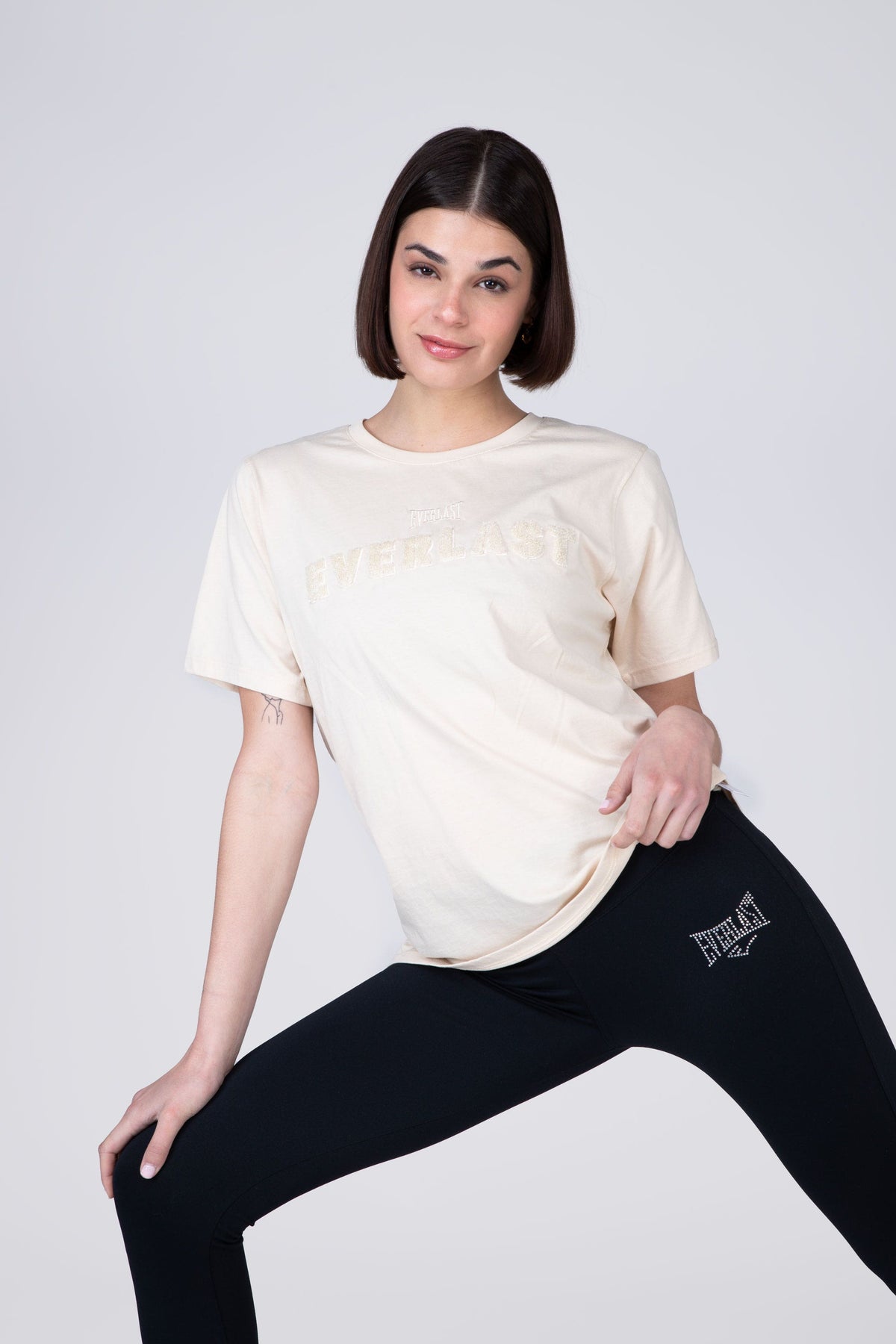 Polera Manga Corta Protect Beige Everlast
