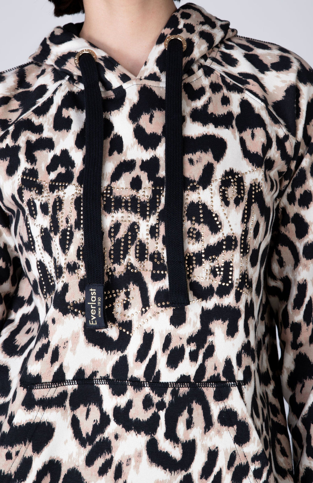 Poleron Hood Leopard Beige Everlast