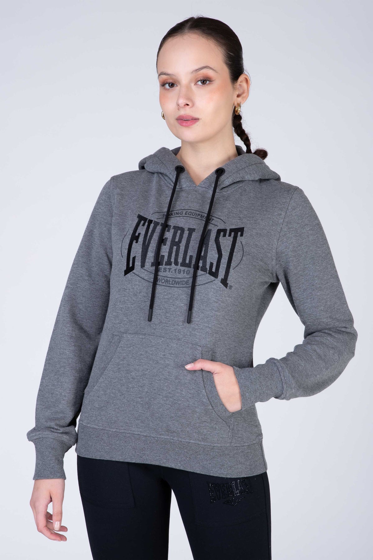 Poleron Hood Category Gris Everlast