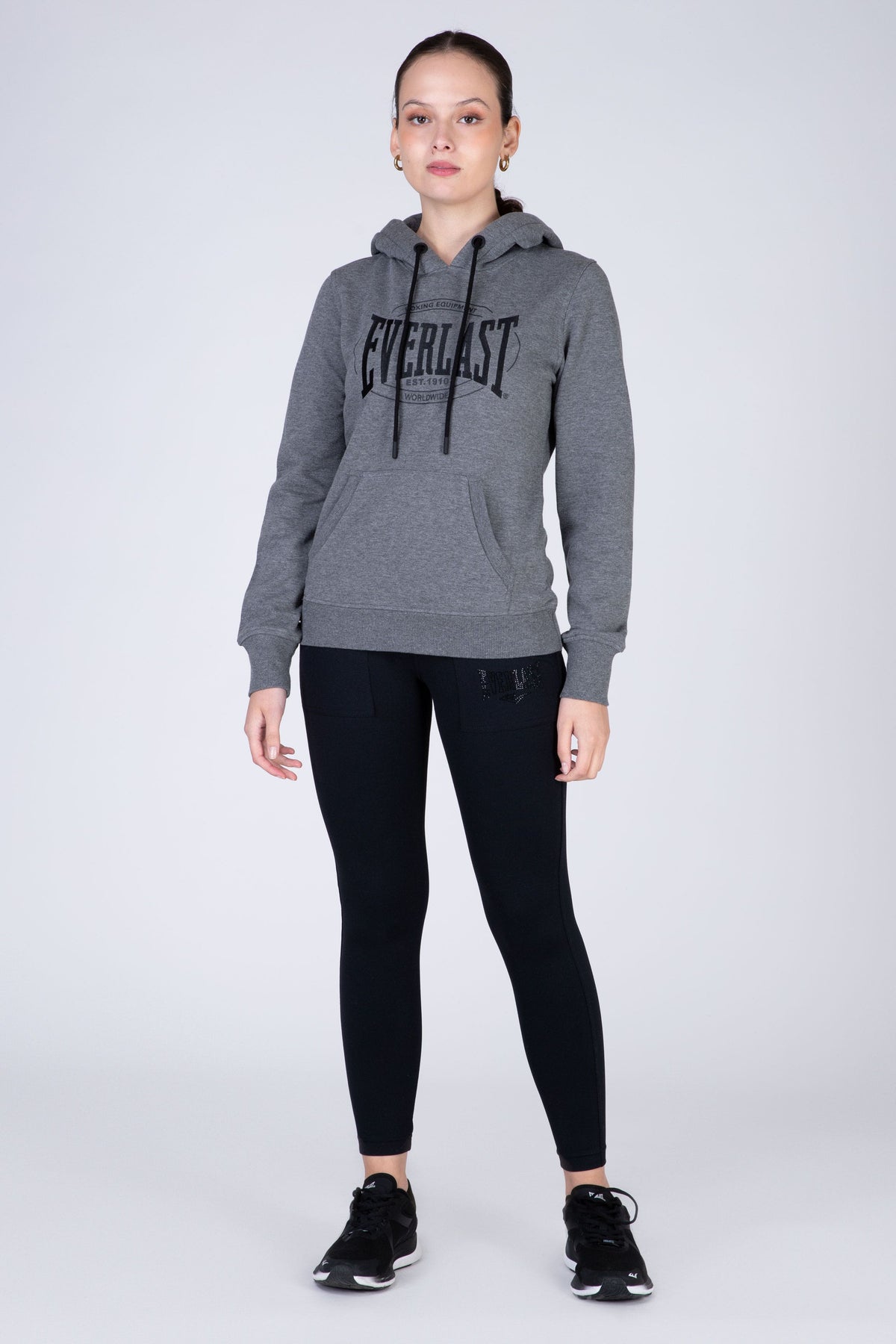 Poleron Hood Category Gris Everlast