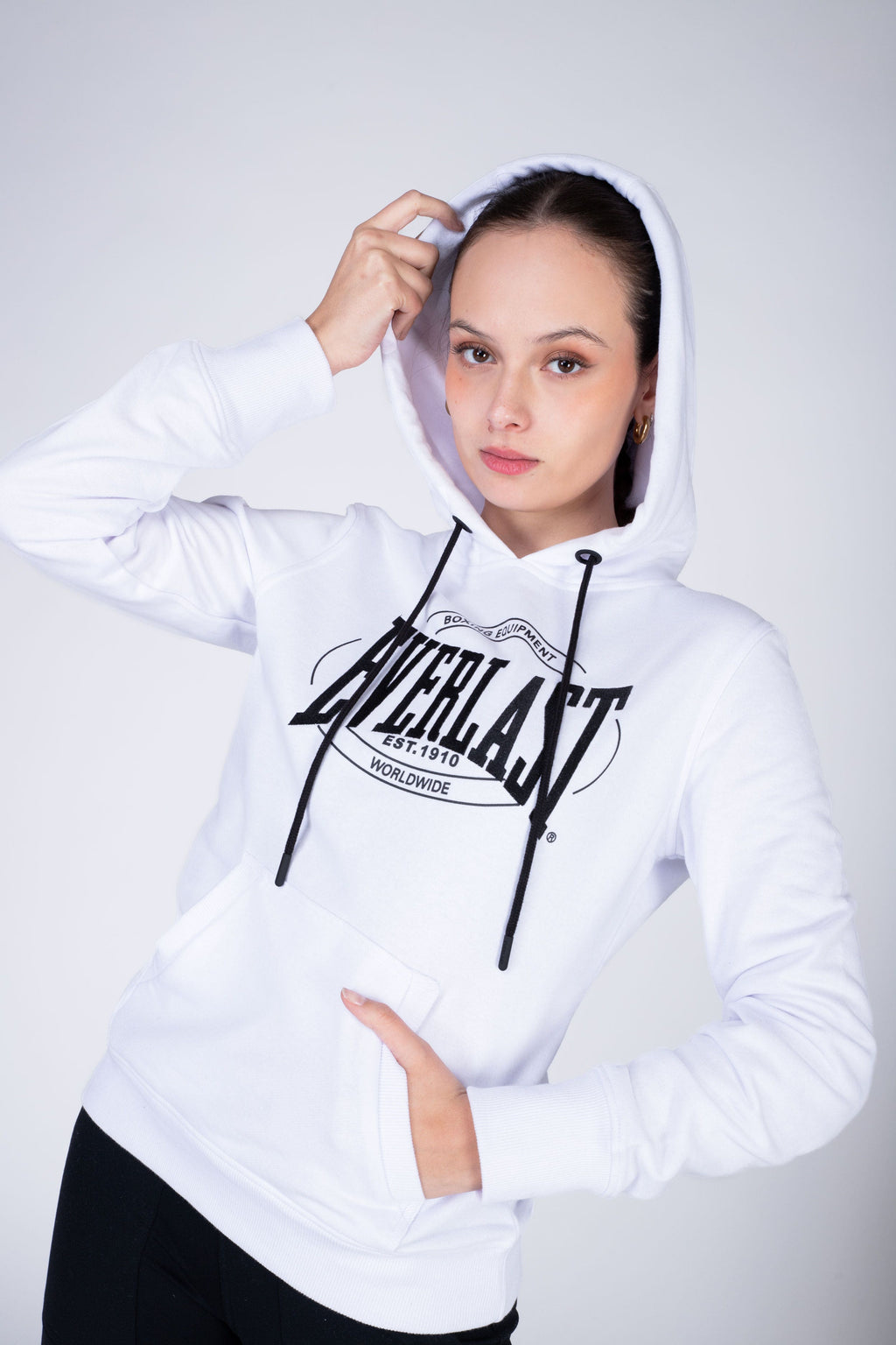 Poleron Hood Category Blanco Everlast