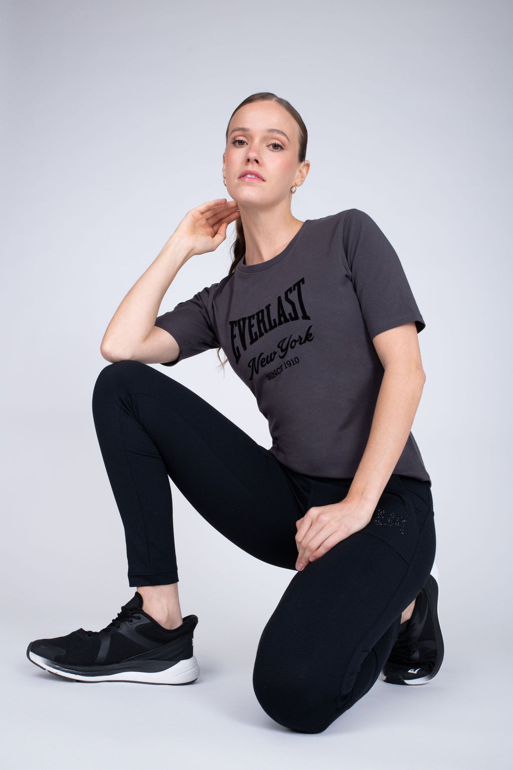 Polera Manga Corta Institute Gris Everlast
