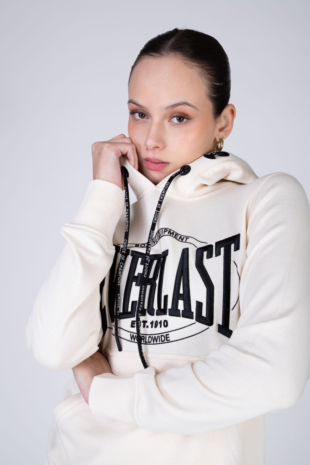 Poleron Hood Passport Beige Everlast