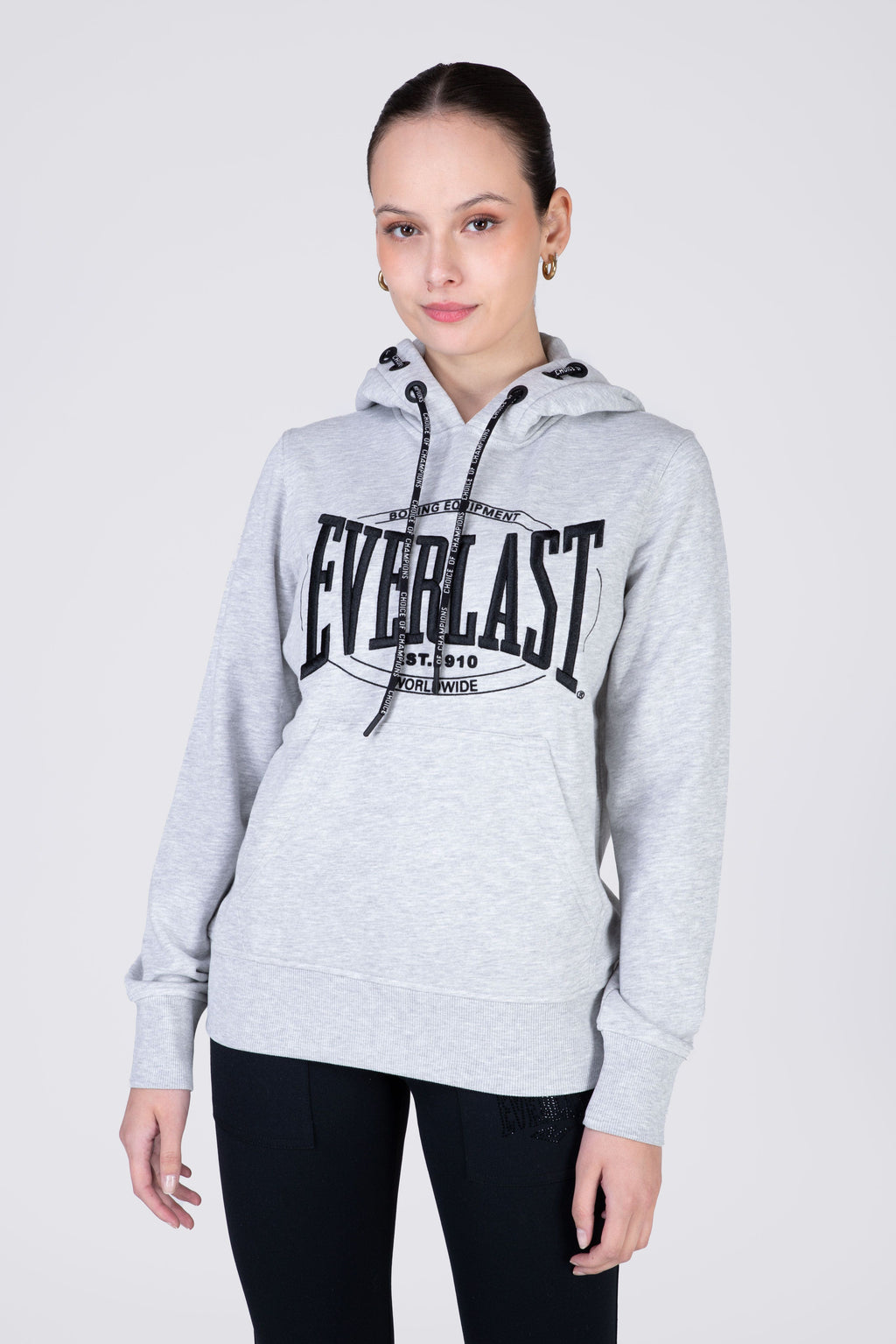Poleron Hood Passport Gris Everlast