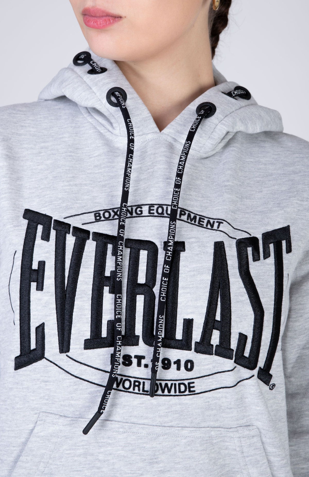 Poleron Hood Passport Gris Everlast