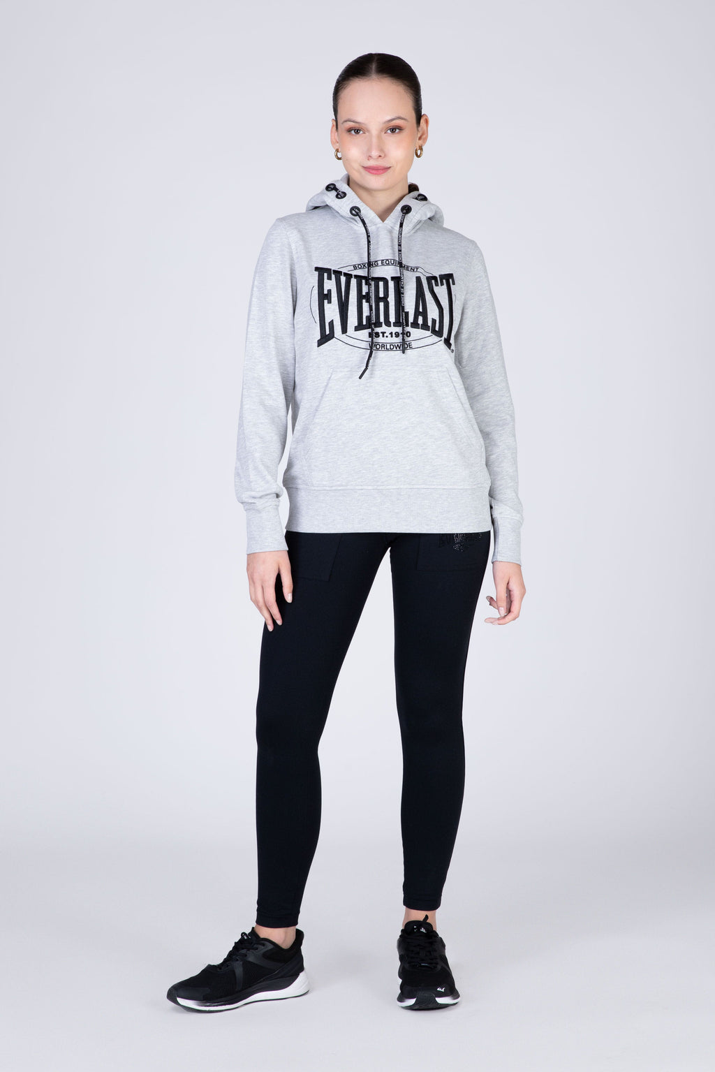Poleron Hood Passport Gris Everlast