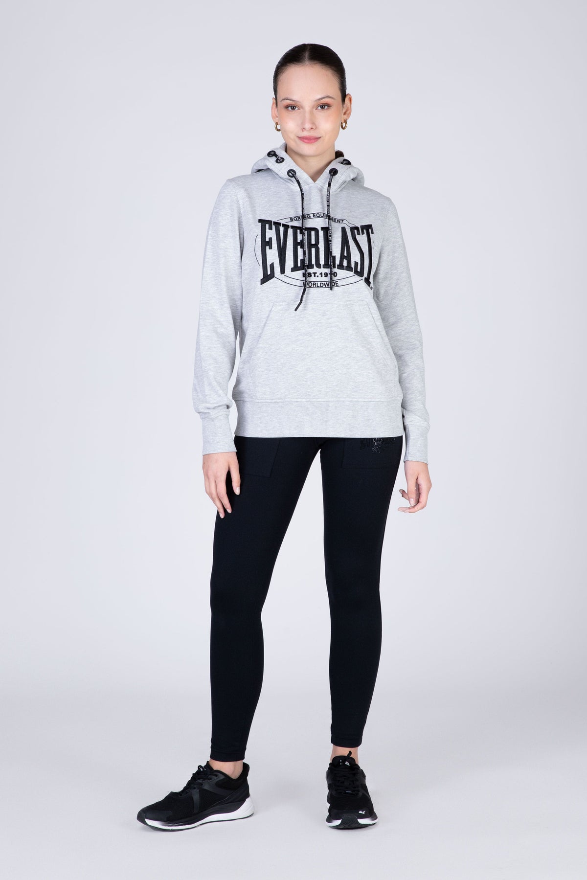 Poleron Hood Passport Gris Everlast