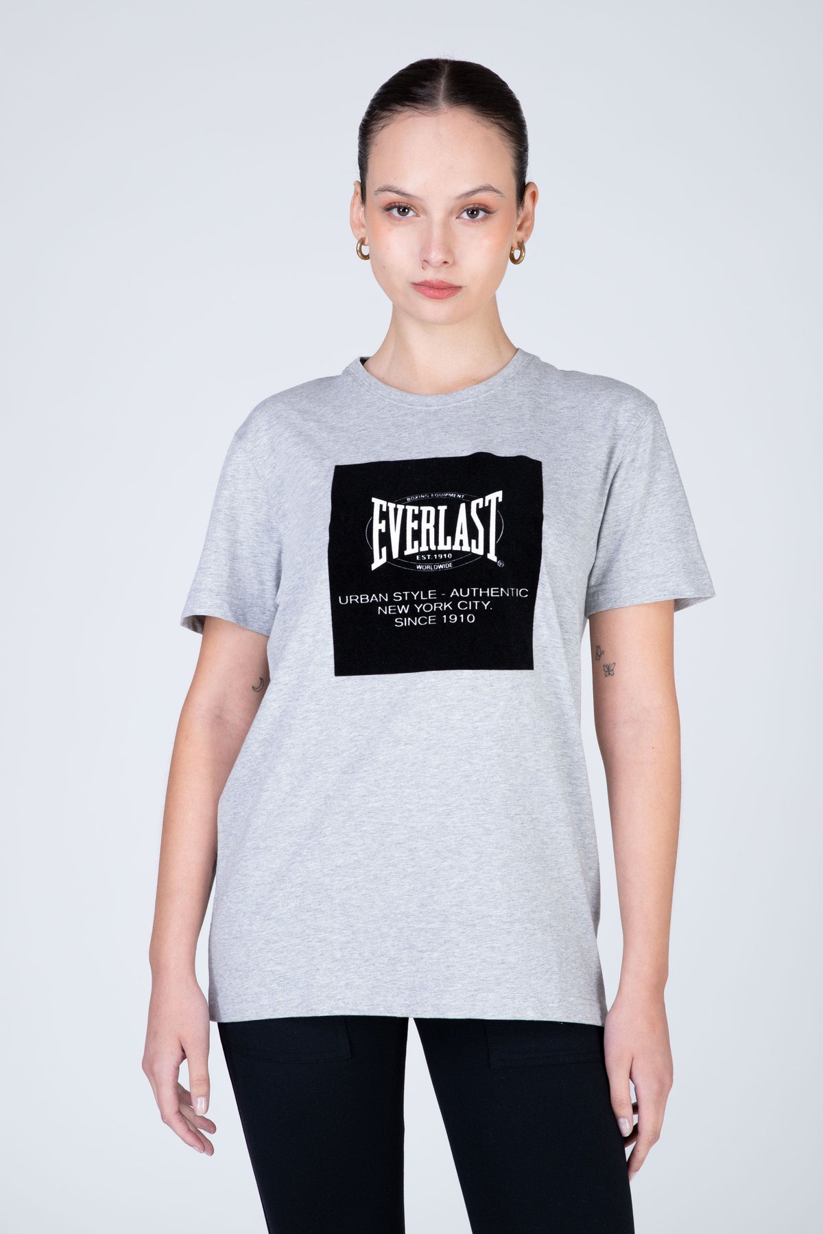 Polera Manga Corta Passport Gris Everlast
