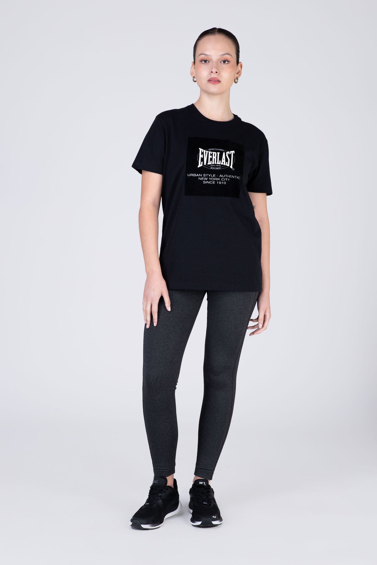Polera Manga Corta Passport Negro Everlast