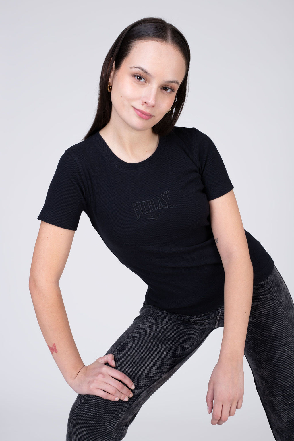 Polera Manga Corta Artic Negro Everlast