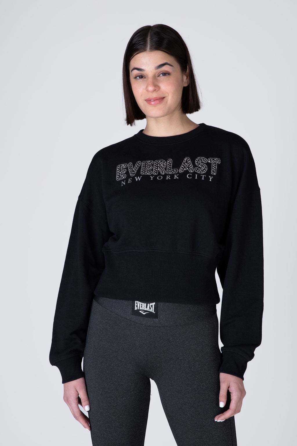 Poleron Crew Neck Blemish Negro Everlast