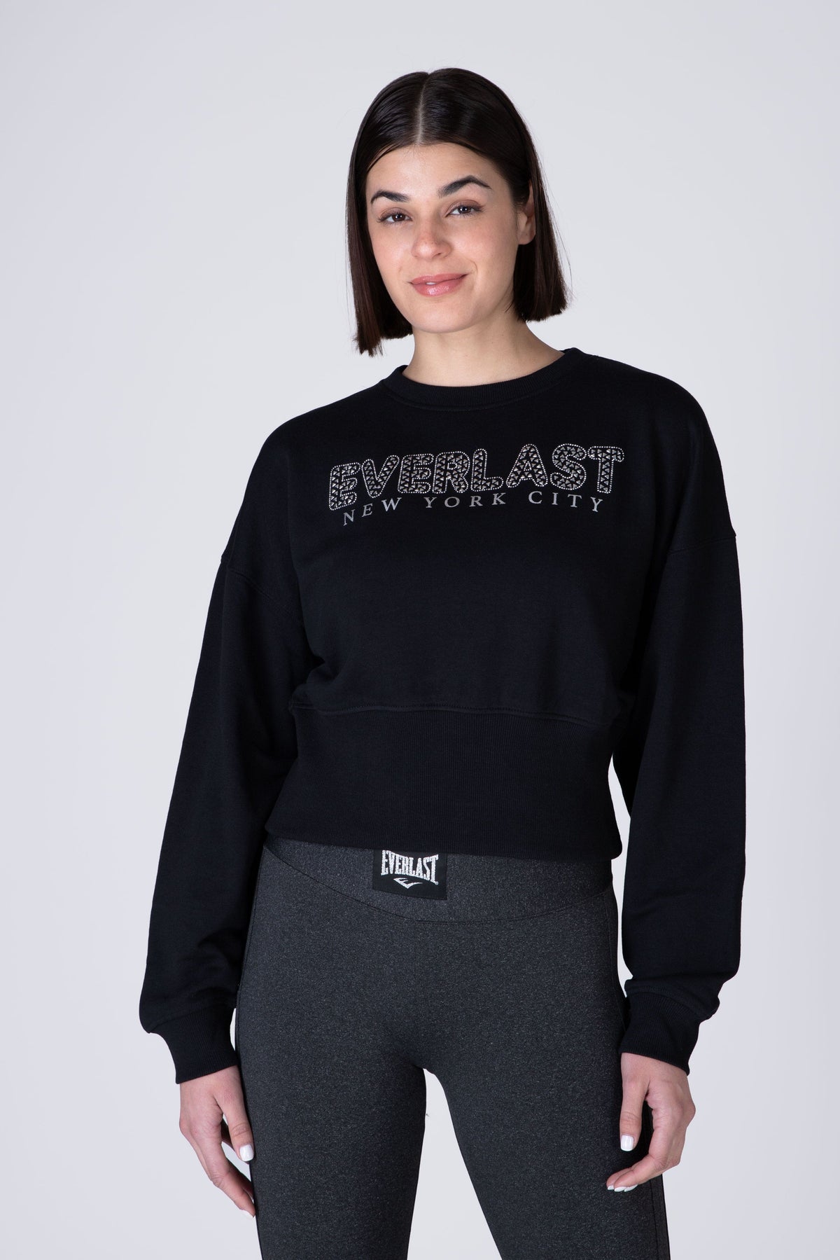 Poleron Crew Neck Blemish Negro Everlast