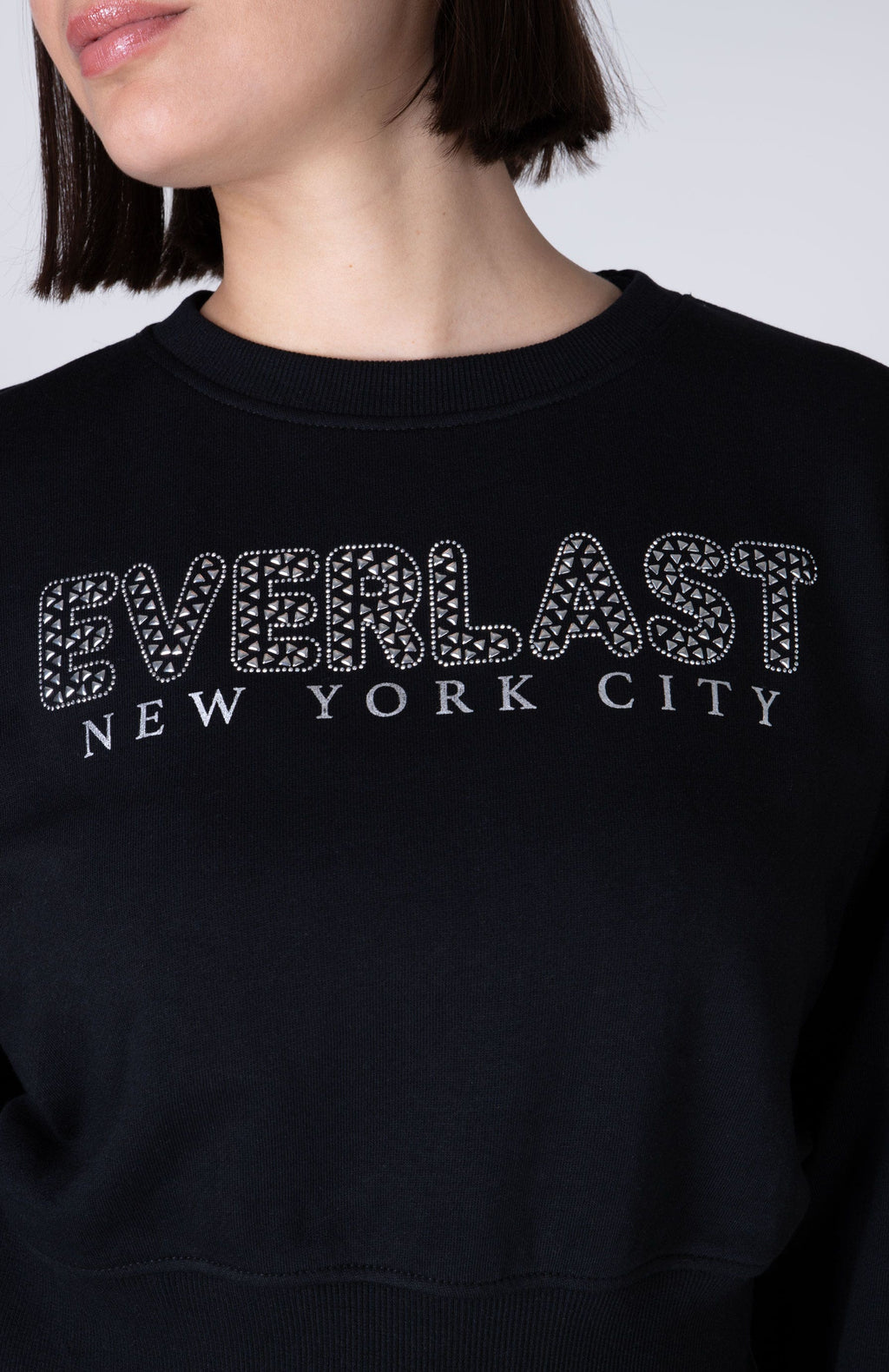 Poleron Crew Neck Blemish Negro Everlast
