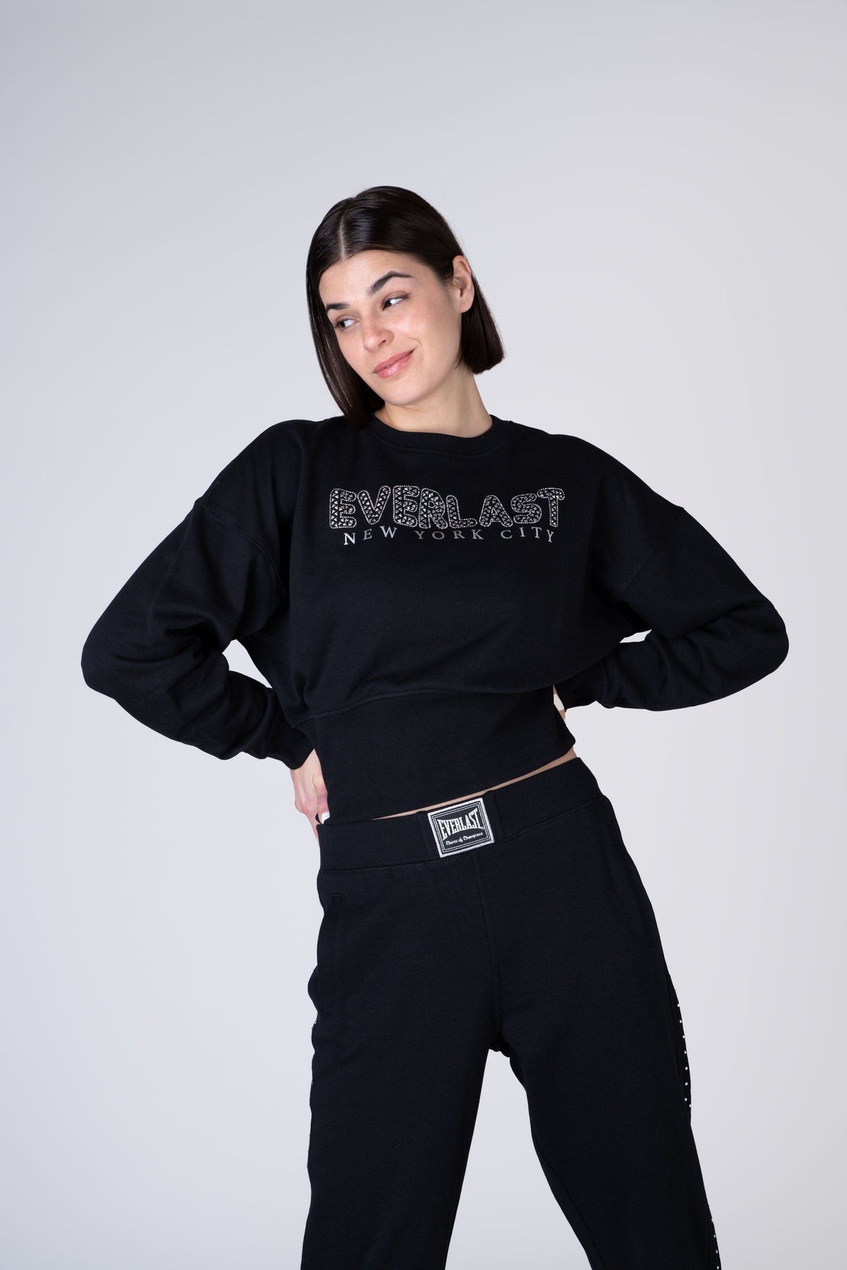 Poleron Crew Neck Blemish Negro Everlast