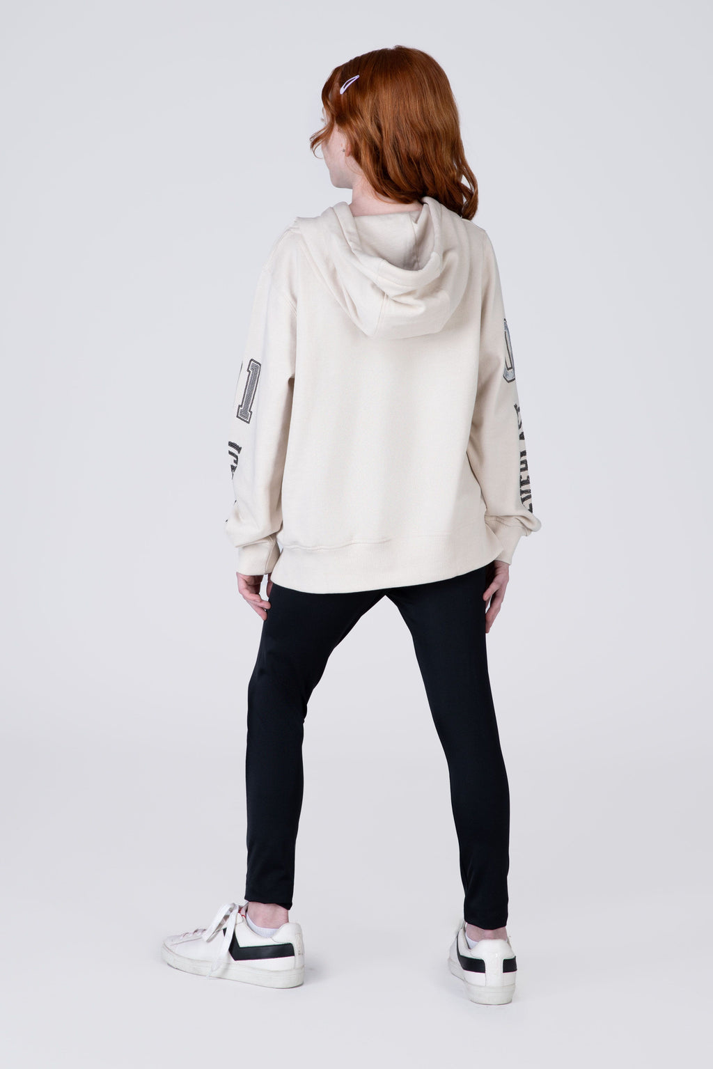 Poleron Hood Central Park Niña Beige Everlast