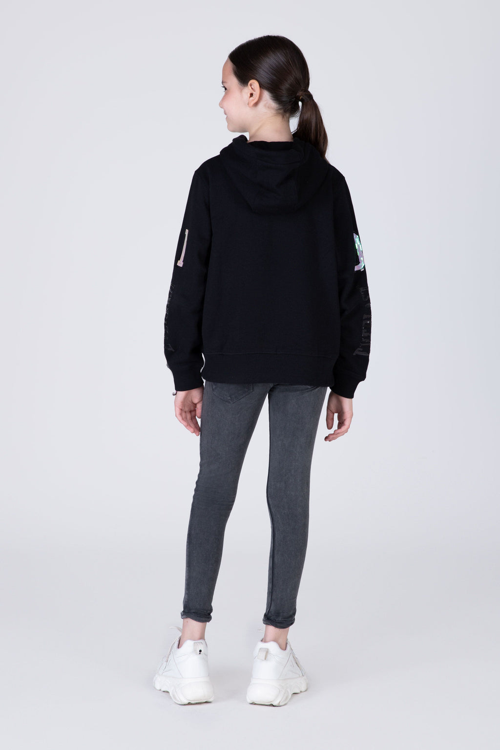 Poleron Hood Central Park Niña Negro Everlast