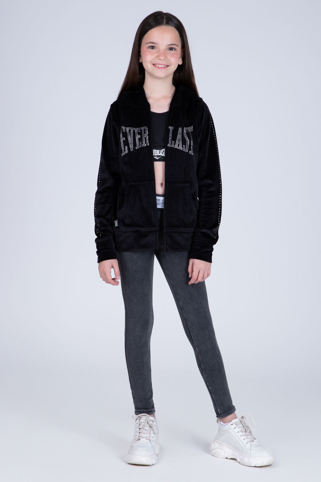 Chaqueta School Niña Negro Everlast