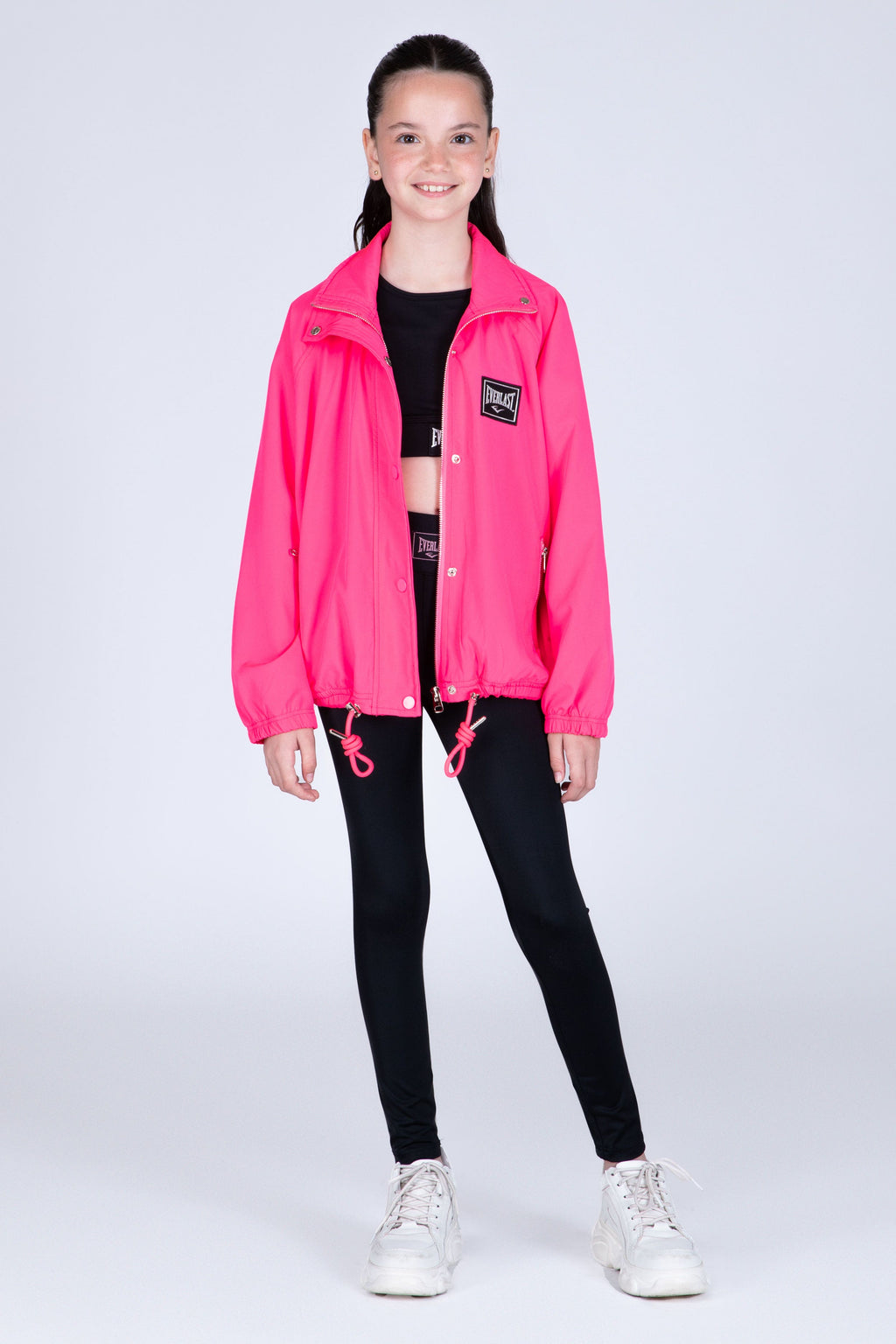 Cortaviento Holiday Niña Rosado Everlast