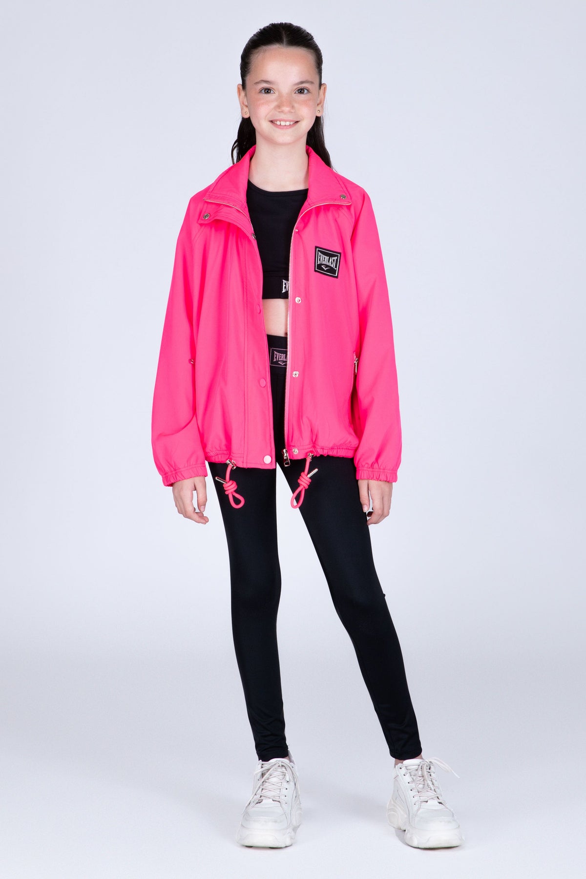 Cortaviento Holiday Niña Rosado Everlast