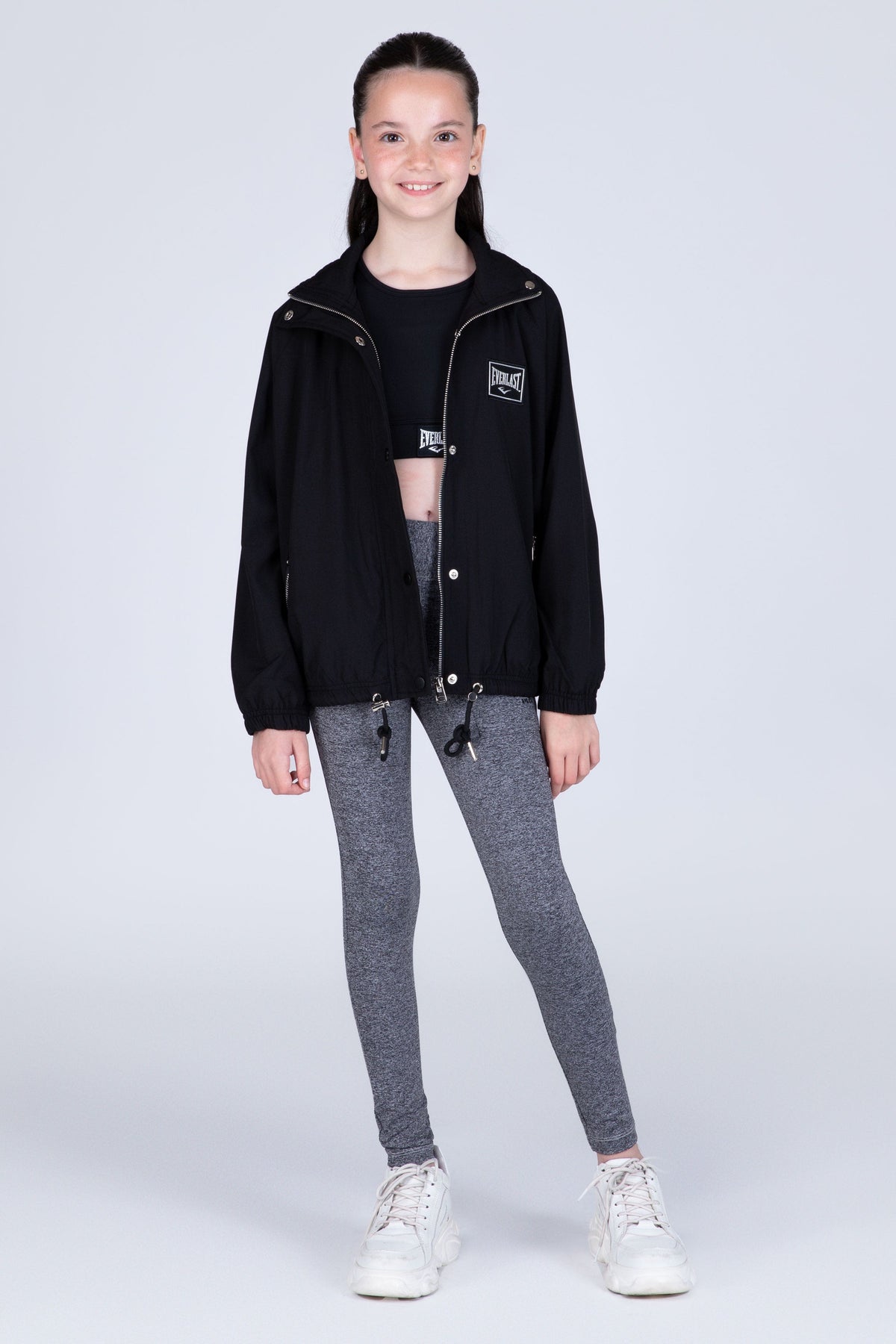 Cortaviento Holiday Niña Negro Everlast